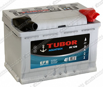 Автомобильный аккумулятор AQUATECH EFB 6СТ-75.0 RC128 - фото